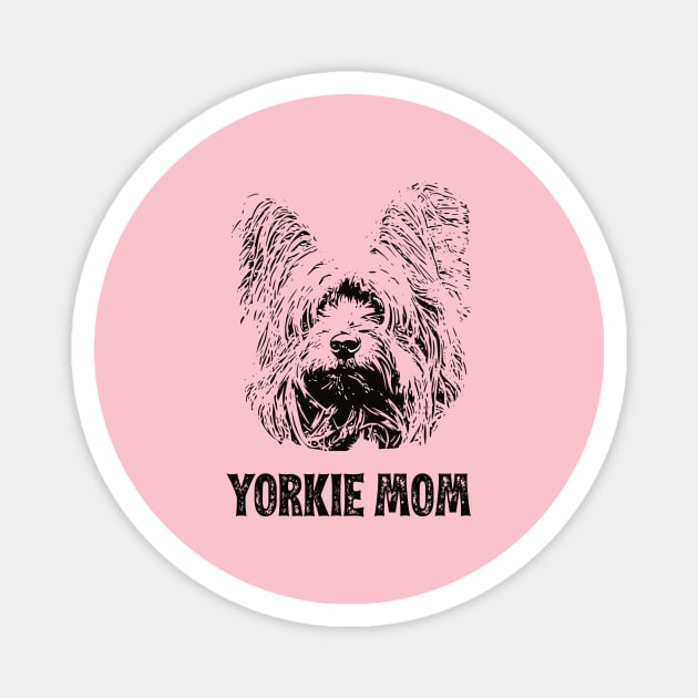 Yorkie Mom - Yorkshire Terrier Dog Mom Magnet by DoggyStyles